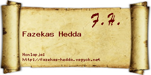 Fazekas Hedda névjegykártya